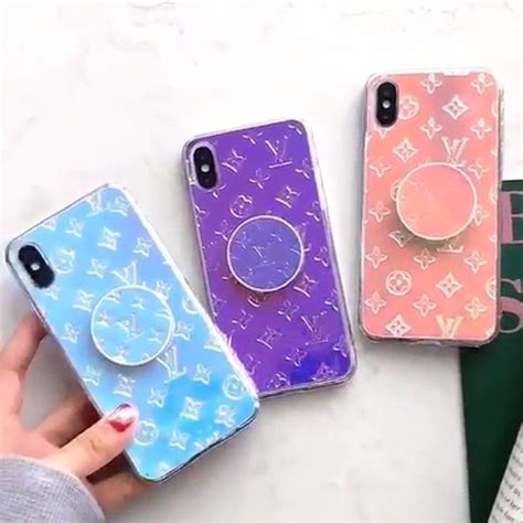 Cell phone device protection/units sold/jan. LV HOLOGRAPHIC PHONE CASE & POP SOCKET - L.SIMONE ...