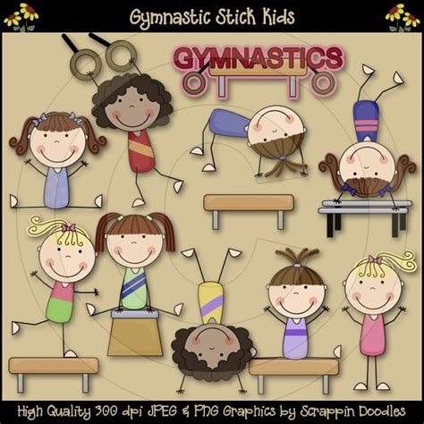 Gymnastic Stick Kids Clip Art Download Doodles Clip Art Kids Clipart
