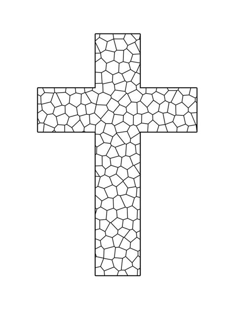 Stained glass cross coloring pages. 91 best images about Cross templates on Pinterest ...