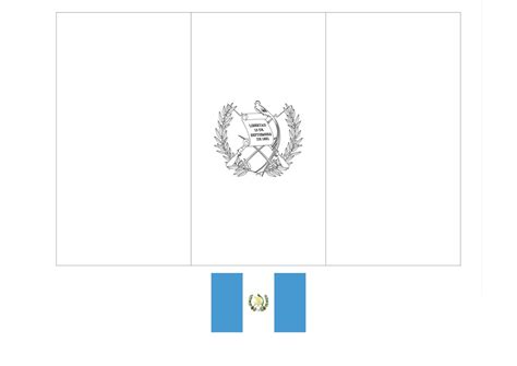 The Flag Of Guatemala Is Shown In Blue And White With An Emblem On It