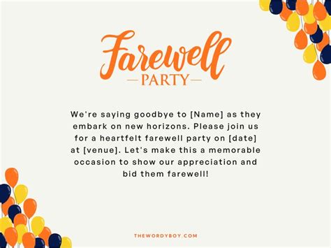 Farewell Party Invitation Messages Farewell Party Invitations