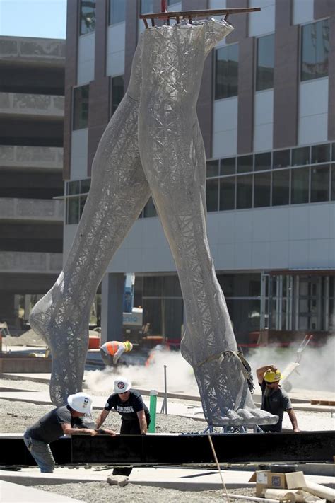 San Leandro 55 Foot Nude Female Sculpture Takes Shape Near Bart Station East Bay Times