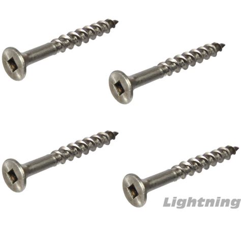8 X 1 14 Deck Screws Square Drive 316 Marine Stainless Steel Qty