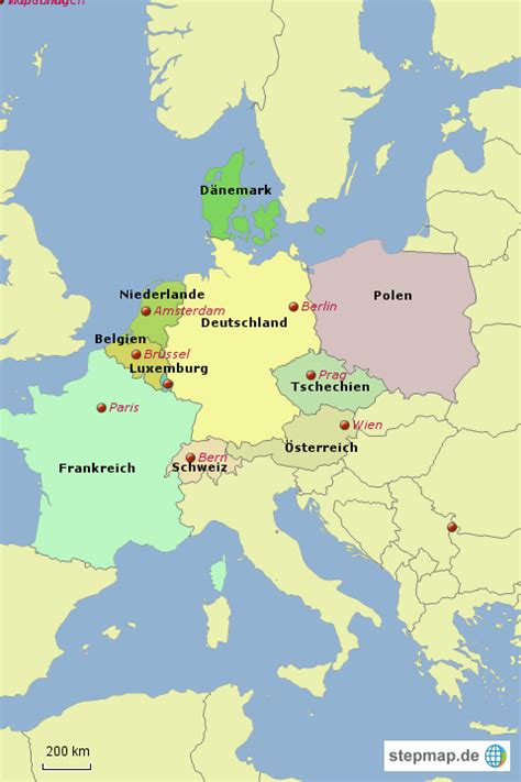 Deutschland hat 9 direkte nachbarländer. Nachbarländer Deutschlands von eisbaer28 - Landkarte für ...