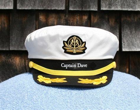Personalized Yacht Captains Hat Perfect For Sailing And Etsy