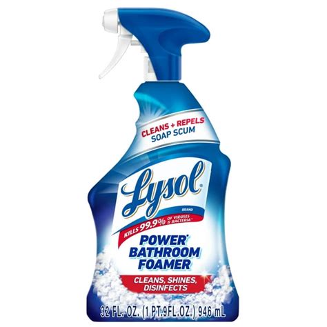 Lysol Power Foaming Cleaning Spray For Bathrooms Foam Cleaner For