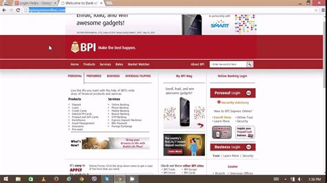 Follow these easy steps step 1. BPIExpressOnline Banking - BPIExpressOnline Login - YouTube