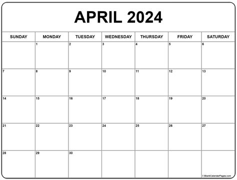 Calendar 2024 April Printable Ollie Atalanta