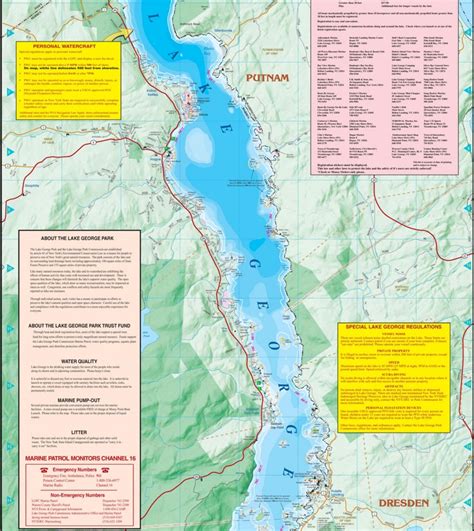Large Detailed Tourist Map Of Lake George Part 2 North Middle
