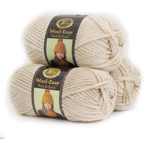 Lion Brand Yarn Wool Ease Thick And Quick Fisherman Classic Super Bulky