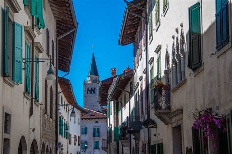 Street in Venzone - Polcenigo, Friuli Venezia Giulia, Italy ...