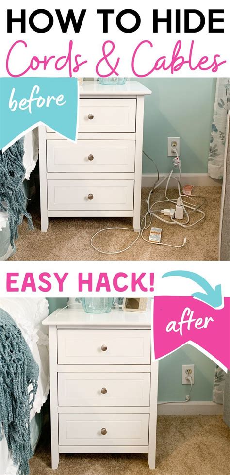How To Easily Hide Bedside Cords Organization Obsessed Home