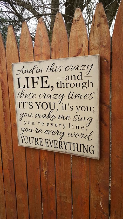 Custom Carved Wooden Sign And In This Crazy Life And Etsy