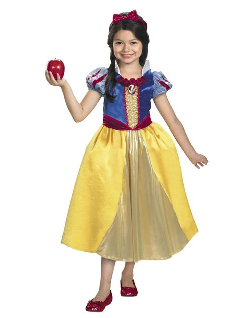 Snow White Layered Princess For Girls Sleeve Bow Mesh Yellow Carnival Cosplay Costume For
