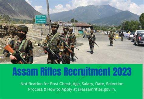 Assam Rifles Recruitment Notification For Post Check Age Salary
