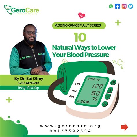 10 Natural Ways To Lower Your Blood Pressure Welcome To Gerocares Blog