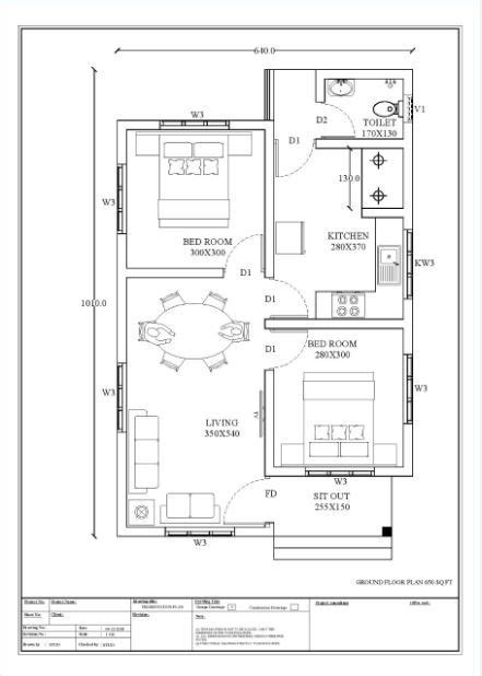 650 Sq Ft 2bhk Modern Single Storey House And Plan Below 10 Lacks