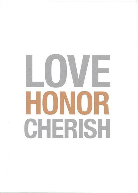 Love Honor Cherish Wedding Card Arcadiaptown