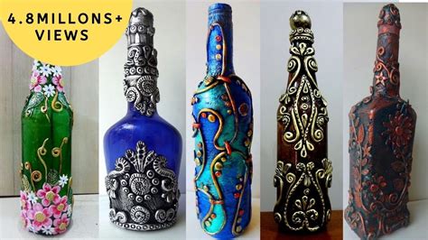 5 Bottle Decoration Ideas Youtube