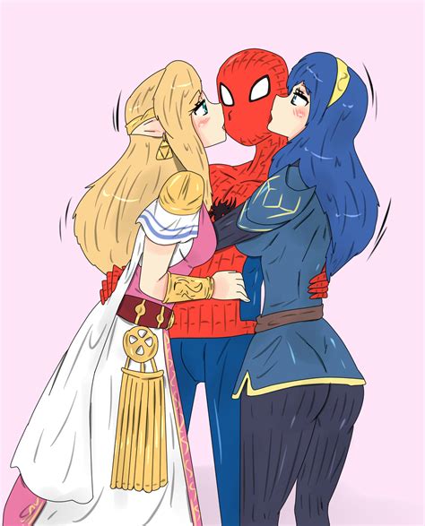 Zelda And Lucina With Spider Man By Kongzillarex619 On Deviantart