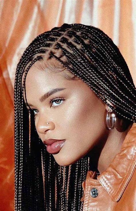 60 Simple And Stylish African Braid Hairstyle Box Braids Hairstyles Natural Hair Styles
