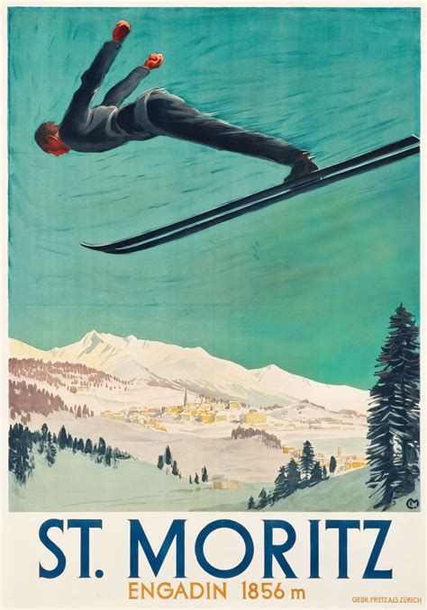 Retro Poster Vintage Ski Posters Travel Prints Travel Art Skier