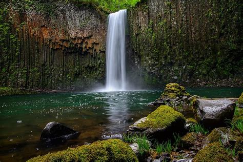 Waterfall Landscape Water Nature Green Forest Mountain Outdoor