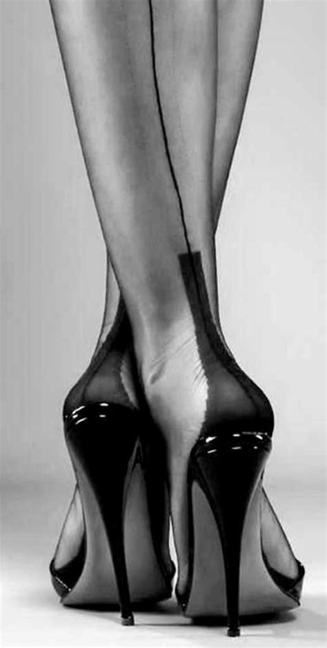 Black And White My Favorite Photo Stockings Heels Heels Nylons Heels