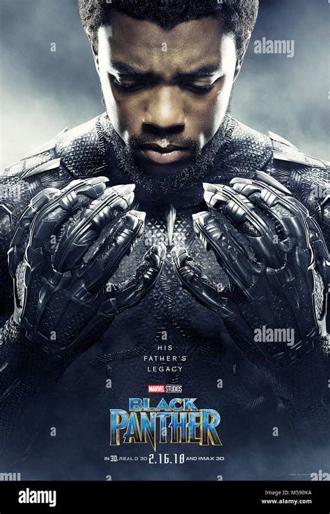 black panther us character poster chadwick boseman as t challa black panther 2018 © marvel