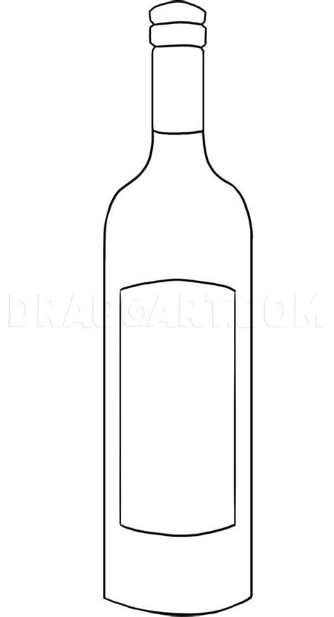 How To Draw A Wine Bottle Step By Step Drawing Guide By Dawn