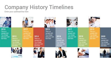 Company History Timelines Diagrams Powerpoint Presentation Template