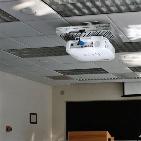 I chose the wall because this way i can position the projector centrally. Universal Tray Style Projector Security Ceiling Mount ...