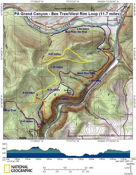 Grand Canyon Of Pa Map Draw A Topographic Map