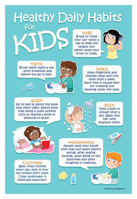 Buy Kids 7 Y Daily Habits Hygiene Laminated Preschool Elementary