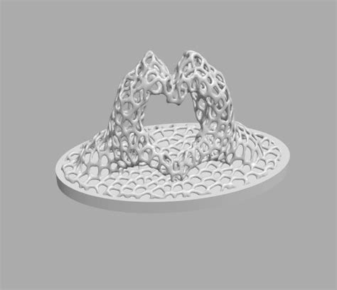 Stl File Love Hands Voronoi・3d Print Design To Download・cults