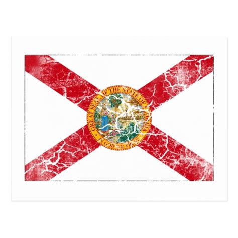 Florida State Flag Vintage Postcard