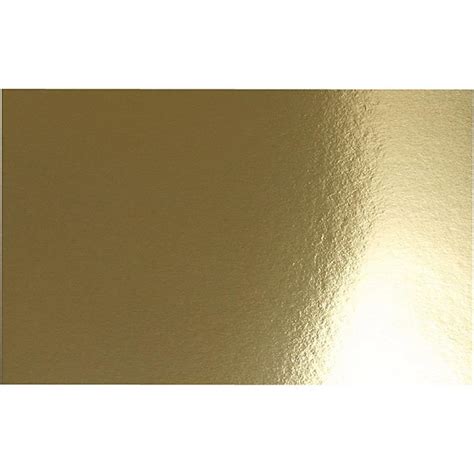 Double Sided Metallic Foil Card A4 Gold Pack Of 10 280gsm