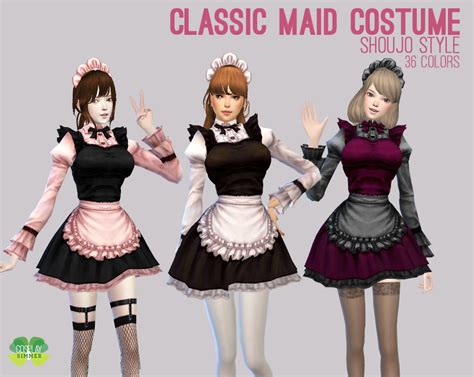 Maid Costume For The Sims 4 By Cosplay Simmer Maid Costume Sims Sims 4