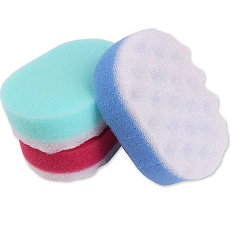 3x Two Sided Exfoliating Bath Sponges Relaxing Body Scrubbers Amazon