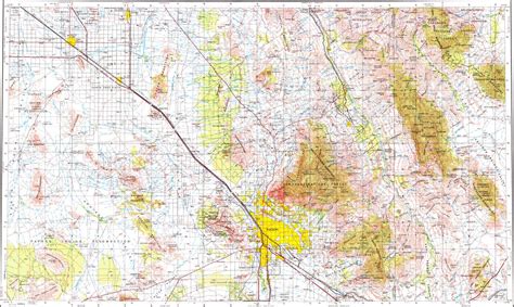 Download Topographic Map In Area Of Tucson Flowing Wells