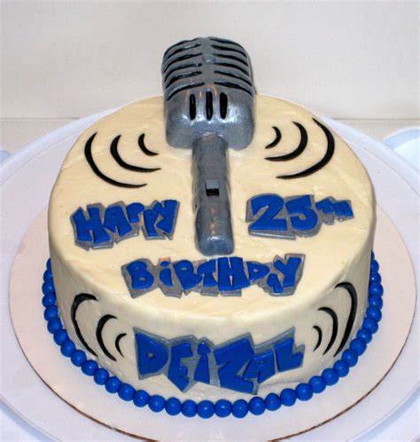 Retro Microphone Birthday Cake