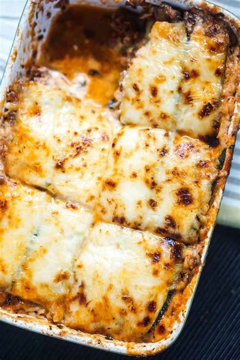 Keto Lasagna With Zucchini Noodles Recipe Ketogasm
