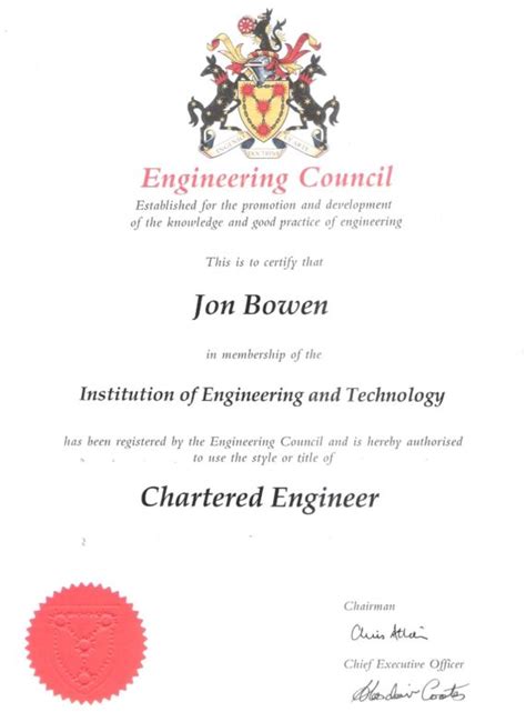 Chartered Engineer A N The Artists Information Company