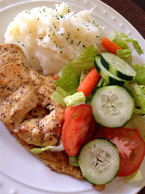 Grilled Lemon Pepper Chickenmashed Potatoes Tossed Saladkilly