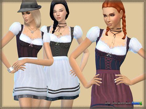 The Sims Resource Dress Oktoberfest By Bukovka • Sims 4 Downloads