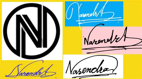 ️ N Signature How To Create N Signature Narendra Signature Style