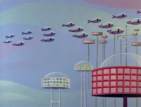 Rush Hour In Orbit City The Jetsons Futuristic City Space Travel
