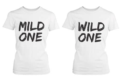 Cute Best Friend T Shirts Mild One And Wild One Funny Bff
