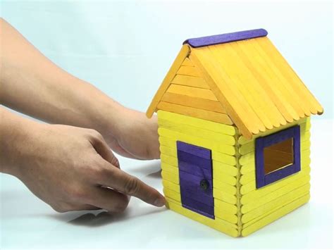 How to Build a Popsicle House | Popsicle stick crafts house, Popsicle house, Popsicle stick houses
