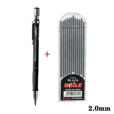 Baile Pensil Mekanik Mechanical Pencil 2b 2mm 12 Isi Bl 621 Black